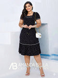 Vestido Rodadinho Decote Quadrado Moda Evangelica