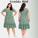 Vestido Midi Evangélico Plus Size Casual Básico Senhoras 52
