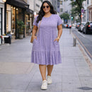 Vestido Midi Evangélico Plus Size Casual Básico Senhoras 52