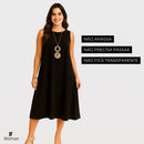 Vestido Soltinho Midi Rodado Confortável Elegante Plus Size