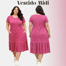 Vestido Midi Evangélico Plus Size Casual Básico Senhoras 52