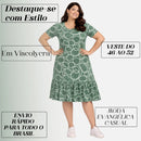 Vestido Midi Evangélico Plus Size Casual Básico Senhoras 52