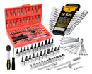 Kit Jogo De Ferramentas Completo C/ Soquetes Chaves Aço Crv Cinza