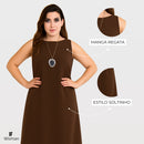 Vestido Soltinho Midi Rodado Confortável Elegante Plus Size