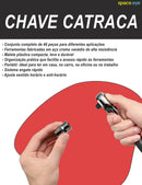 Kit Ferramenta 46 Peças Space Eye Aço Cromado Maleta Portátil