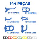 Gancho Painel Ferramentas Organizador Parede Perfurado 144un
