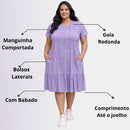 Vestido Midi Evangélico Plus Size Casual Básico Senhoras 52