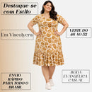 Vestido Midi Evangélico Plus Size Casual Básico Senhoras 52