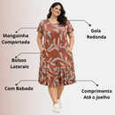 Vestido Midi Evangélico Plus Size Casual Básico Senhoras 52