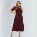 Vestido Midi Três Maria Laise Modesto Elegante Luxo