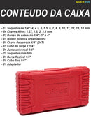 Kit Ferramenta 46 Peças Space Eye Aço Cromado Maleta Portátil