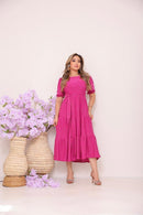 Vestido Midi Três Maria Laise Modesto Elegante Luxo