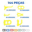Gancho Painel Ferramentas Organizador Parede Perfurado 144un