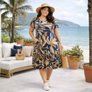 Vestido Midi Evangélico Plus Size Casual Básico Senhoras 52