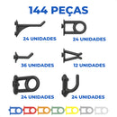 Gancho Painel Ferramentas Organizador Parede Perfurado 144un