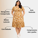 Vestido Midi Evangélico Plus Size Casual Básico Senhoras 52