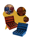 Kit Aneis Oring Milímetro Polegada Excelente Vedação 810 Pcs Azul E Vermelho Bradex