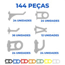 Gancho Painel Ferramentas Organizador Parede Perfurado 144un