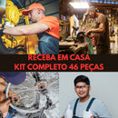Jogo De Ferramentas Maleta Kit 46 Peças Catraca Soquete Chave De Fenda Philips Funcional Bolsa Premium Stronex