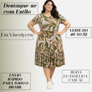 Vestido Midi Evangélico Plus Size Casual Básico Senhoras 52