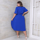 Vestido Transpassado Elastex Moda Plus Size Midi Evangélico