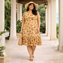 Vestido Midi Evangélico Plus Size Casual Básico Senhoras 52