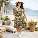 Vestido Midi Evangélico Plus Size Casual Básico Senhoras 52