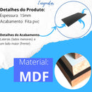 Prateleira Flutuante Madeira Preta 100x30cm Com Kit de Instalação