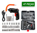Parafusadeira Snel Sem Fio 47 Peças Maleta Com Acessórios LED