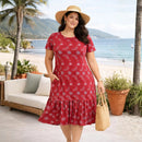 Vestido Midi Evangélico Plus Size Casual Básico Senhoras 52