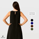 Vestido Soltinho Midi Rodado Confortável Elegante Plus Size