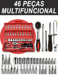 Kit Ferramenta 46 Peças Space Eye Aço Cromado Maleta Portátil