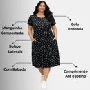 Vestido Midi Evangélico Plus Size Casual Básico Senhoras 52