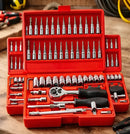 Kit Ferramentas Soquetes 46 Peças Com Catraca Reversível