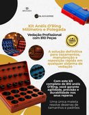 Kit Aneis Oring Milímetro Polegada Excelente Vedação 810 Pcs Azul E Vermelho Bradex
