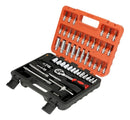 Maleta Kit Ferramentas Jogo Soquetes 53 Peças Bits Catraca Cor Laranja