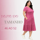 Vestido Midi Evangélico Plus Size Casual Básico Senhoras 52