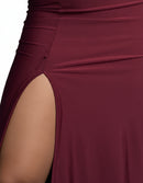 Vestidos Femininos Longo Fenda Manga Longa Madrinha Moda