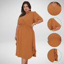 Vestido Transpassado Elastex Moda Plus Size Midi Evangélico