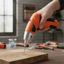 Mini Parafusadeira Elétrica Sem Fio Bivolt 45pçs + Maleta Laranja 50/60