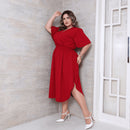 Vestido Transpassado Elastex Moda Plus Size Midi Evangélico