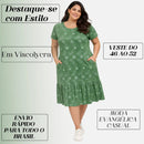 Vestido Midi Evangélico Plus Size Casual Básico Senhoras 52