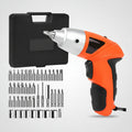 Mini Parafusadeira Elétrica Sem Fio Bivolt 45pçs + Maleta Laranja 50/60