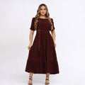 Vestido Midi Três Maria Laise Modesto Elegante Luxo