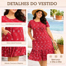 Vestido Midi Evangélico Plus Size Casual Básico Senhoras 52