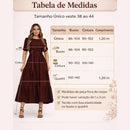 Vestido Midi Três Maria Laise Modesto Elegante Luxo