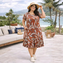 Vestido Midi Evangélico Plus Size Casual Básico Senhoras 52