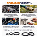 Kit O-ring 225 Peças 18 Medidas Anéis Vedação Borracha Nitrílica Nbr Para Hidráulica Mecânica Automotiva Torneiras Compressores Bombas Vedação Líquidos E Gases Com Caixa Organizadora Fgcom