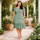 Vestido Midi Evangélico Plus Size Casual Básico Senhoras 52