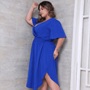 Vestido Transpassado Elastex Moda Plus Size Midi Evangélico